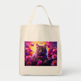 Bag with Cat Illustration Tragetasche