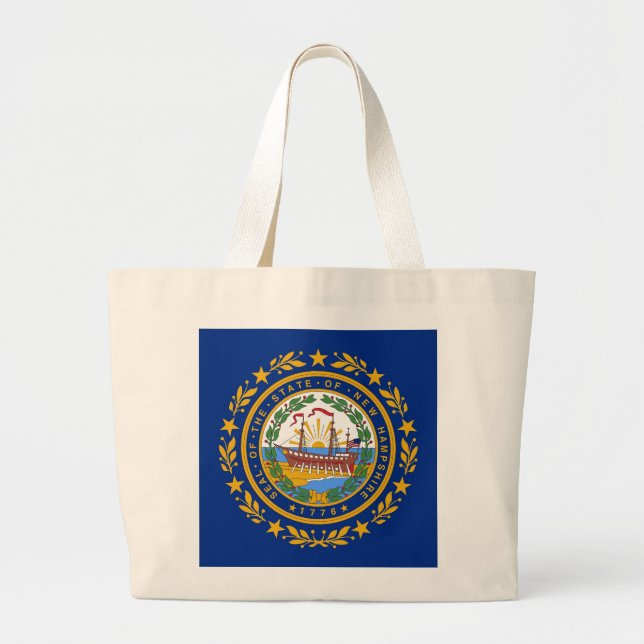 Bag with Flag of New Hampshire State - USA Jumbo Stoffbeutel (Vorne)