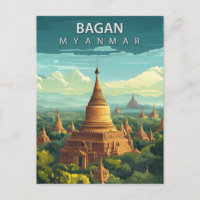 Bagan Myanmar Reise Goldene Pagode Südostasien