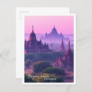 Bagan Tempels Myanmar - der schöne Touristenort Postkarte