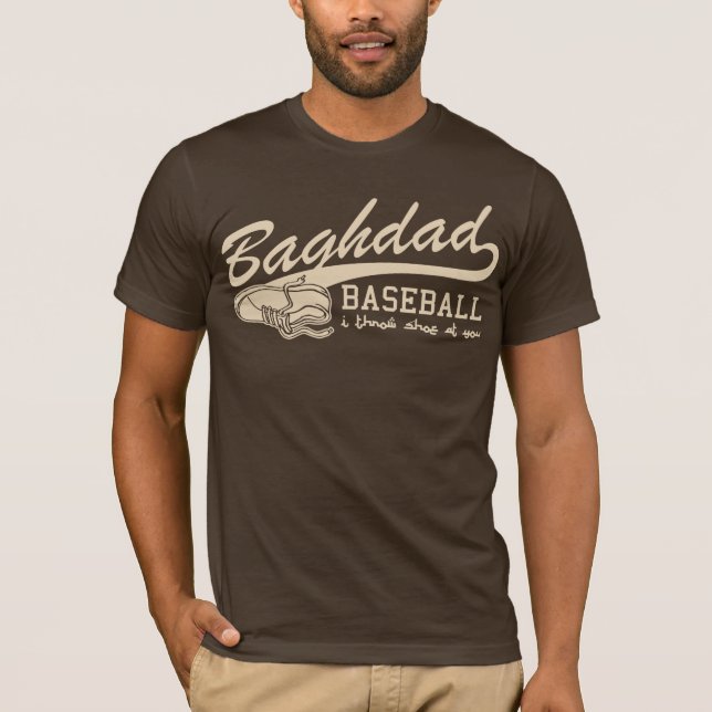 Bagdad-Baseball - ich werfe Schuh an Ihnen T-Shirt (Vorderseite)