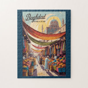 Bagdad Irak Illustration Reise Kunst Vintage Puzzle
