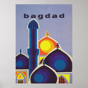 Bagdad Retro Vintage Reiseplakat Poster