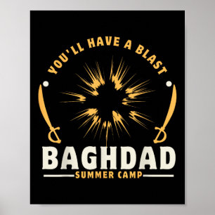 Bagdad Summer Camp Usa Veterans Irakkrieg Militär Poster