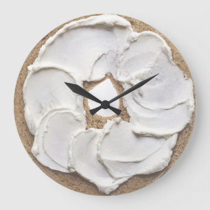 Bagel and Cream Cheese Novelty Große Wanduhr