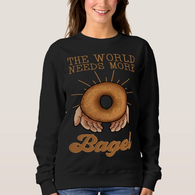 Bagel Baker Roll  Ring Shaped Baked Jewish Bread B Sweatshirt (Vorderseite)