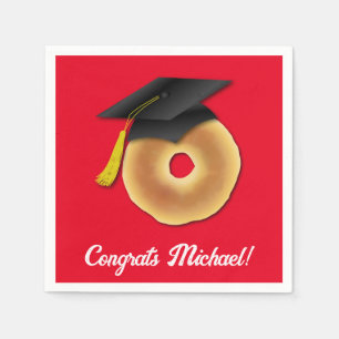 Bagel Breakfast Brunch Graduation Party Serviette
