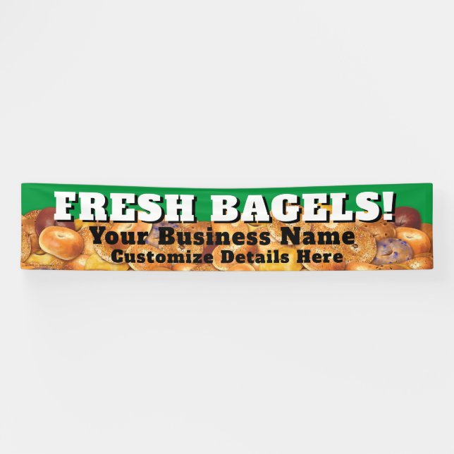 Bagel Business Banner Anpassbare FRISCHE BAGELS (Horizontal)