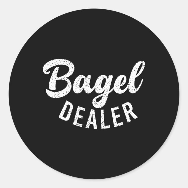 Bagel Dealer Bagel Runder Aufkleber (Vorderseite)