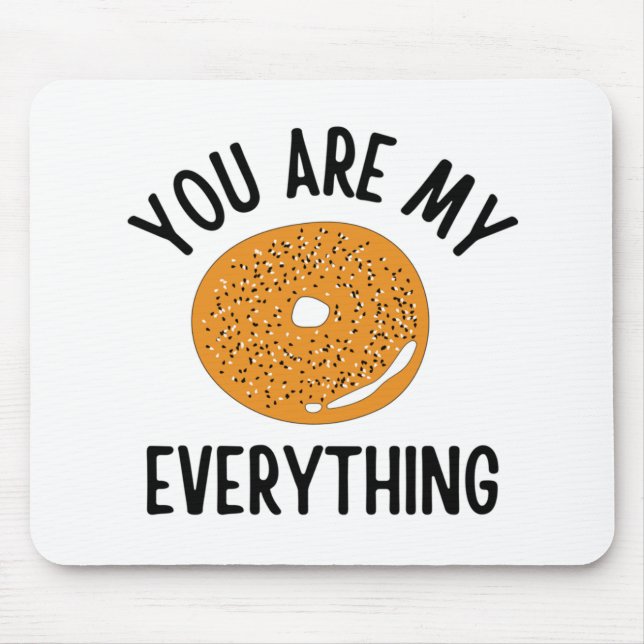 Bagel du bist mein alles Funny Mousepad (Vorne)