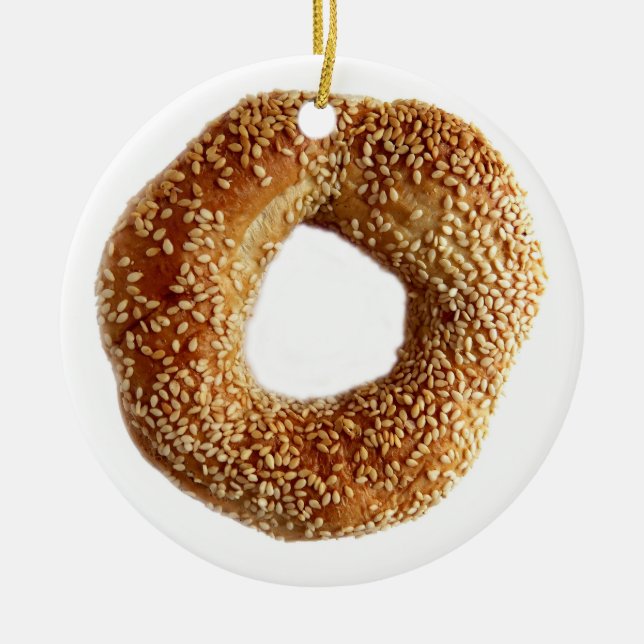 Bagel im Montrealer Stil Keramik Ornament (Vorne)