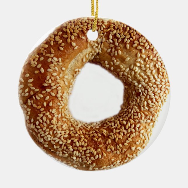 Bagel im Montrealer Stil Keramik Ornament (Vorne)