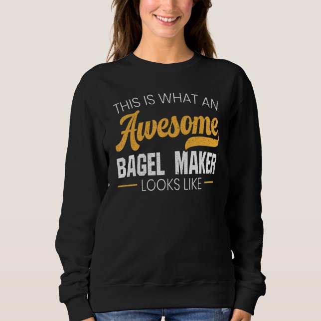 Bagel Maker Feinschmecker Brotbäckerei Food Jüdisc Sweatshirt (Vorderseite)