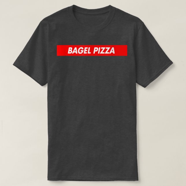 Bagel Pizza Red Box Logo Funny T - Shirts Copy (Design vorne)