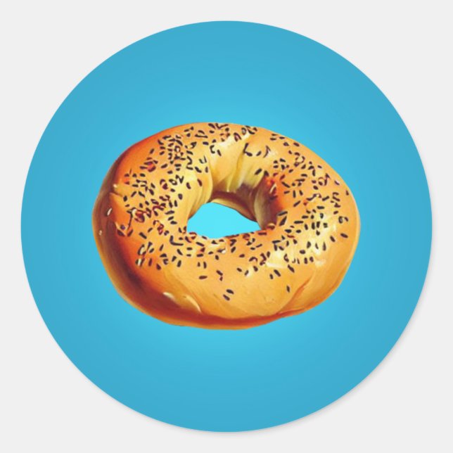 Bagel Runder Aufkleber (Vorderseite)