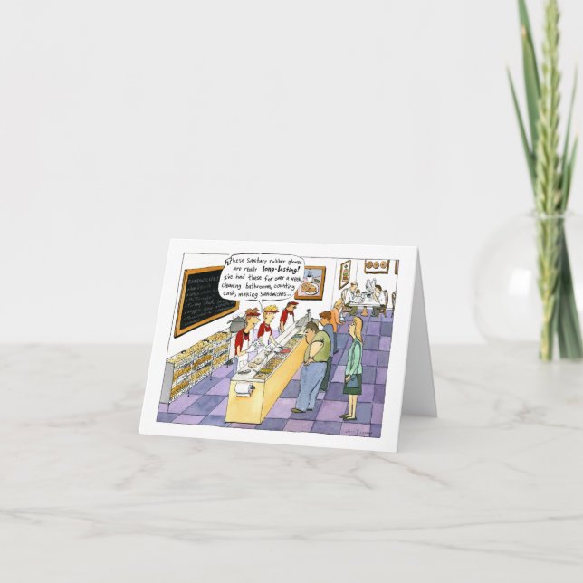 Bagel Shop Funny Gross Cartoon Denken Sie an Ewww Karte (Vorderseite)