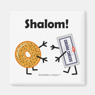 Bagel-u. Frischkäse - Shalom! Magnet