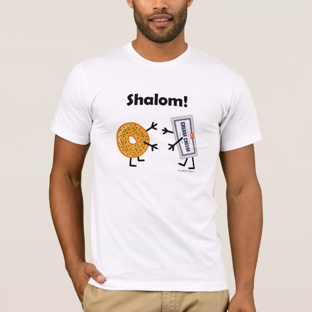 Bagel-u. Frischkäse - Shalom! T-Shirt (Vorderseite)