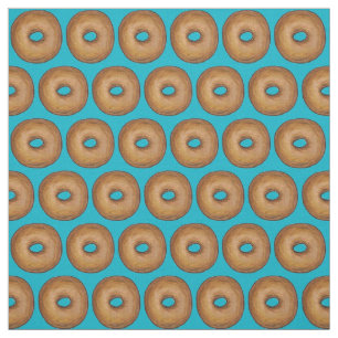 Bagels auf Blue Schlicht New York Bagel Food Fabri Stoff