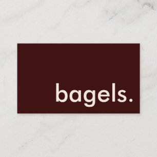 Bagels. (Farbanpassbar) Visitenkarte