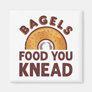 Bagels Food you Knead Magnet