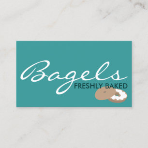 BAGELS frisch gebacken. (Farbe anpassbar) Visitenkarte