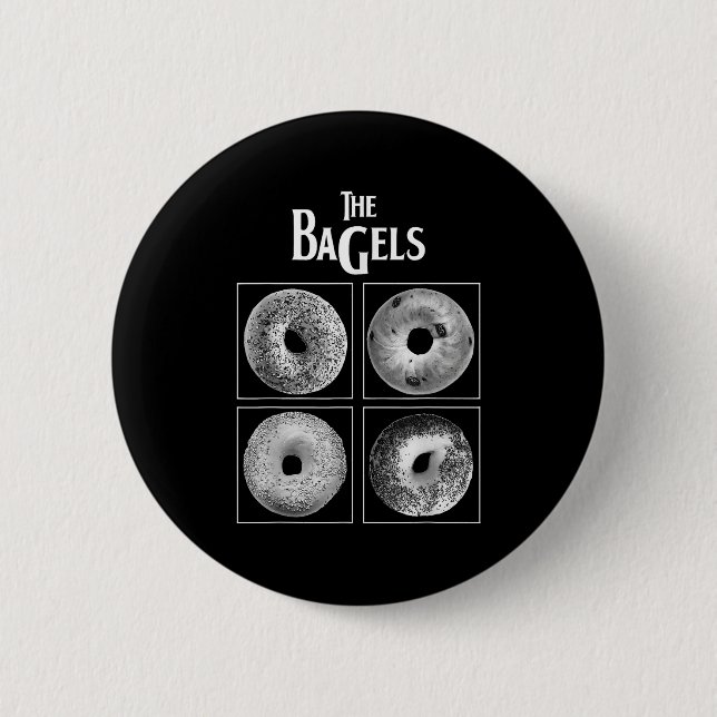 Bagels Funny Bagel Feinschmecker Lover Bäckerei F Button (Vorderseite)