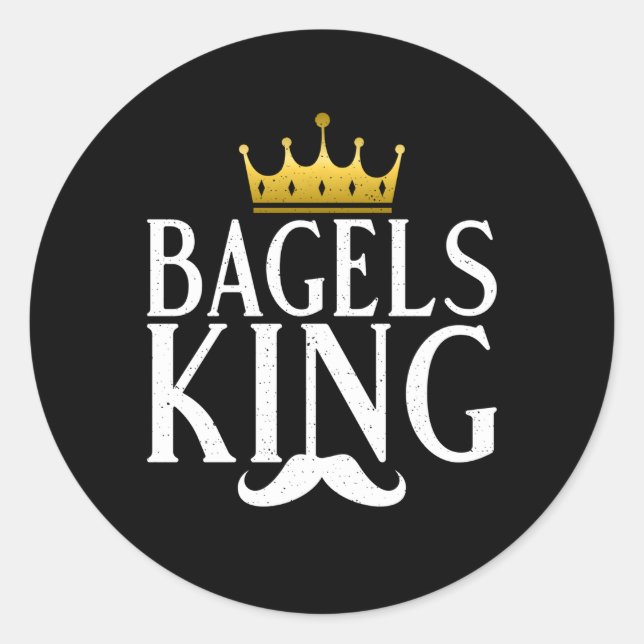 Bagels King Bagel Runder Aufkleber (Vorderseite)