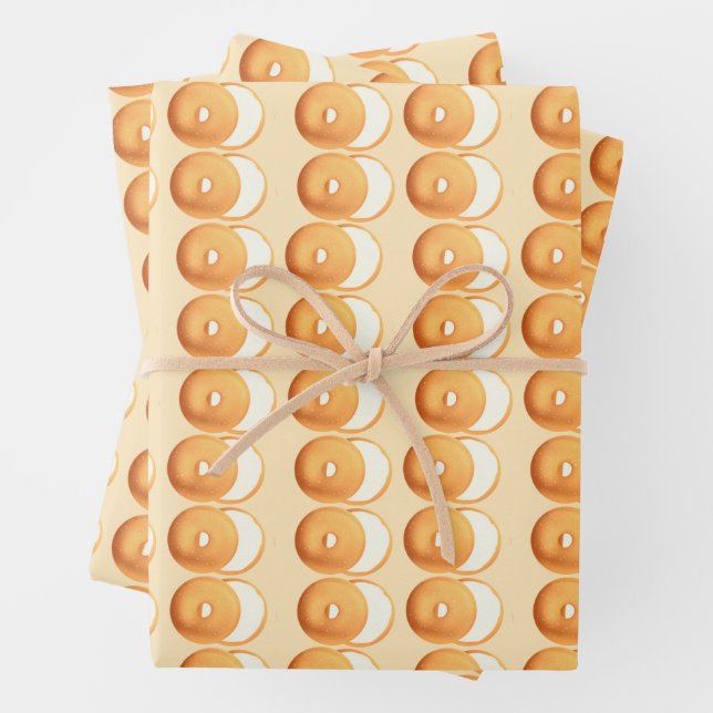 Bagels und Creme Geschenkpapier Set (Beispiel)