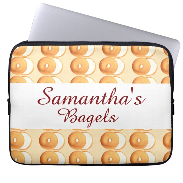 Bagels und Creme Laptopschutzhülle (Vorderseite)