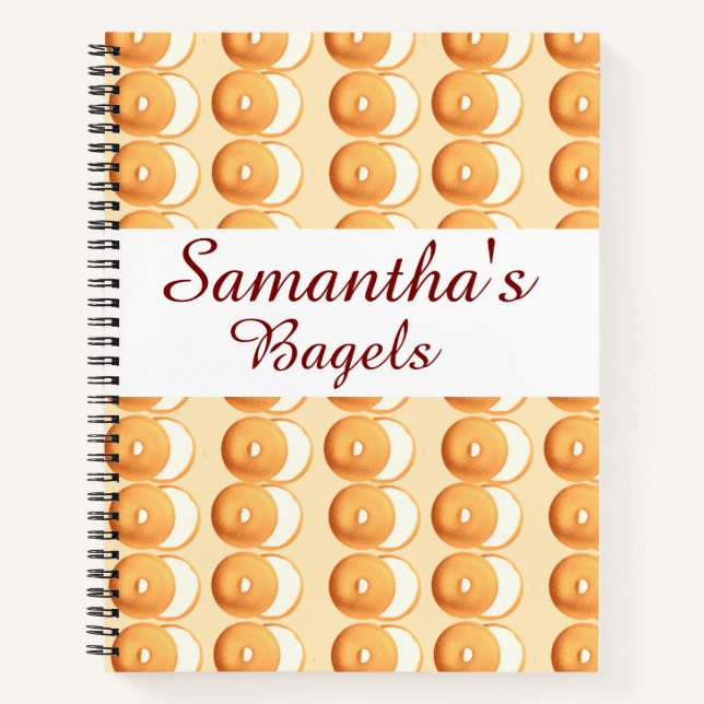 Bagels und Creme Notizbuch (Vorderseite)