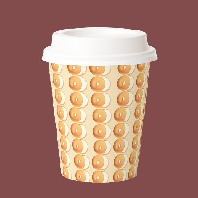 Bagels und Creme Pappbecher (Von Creator hochgeladen)