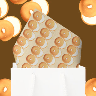 Bagels und Creme Seidenpapier