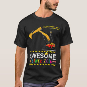 Bagger 5th Birthday Boy 5 Jahre Bau Cr T-Shirt