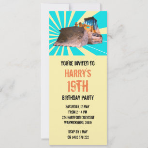 Bagger als geplant einladung