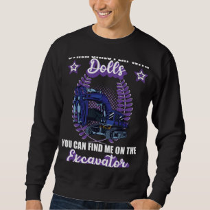 Bagger Baggerfahrer Fahrzeuge Bau s Sweatshirt