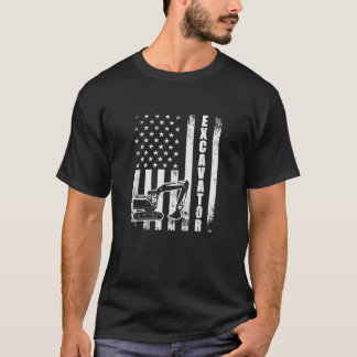 Bagger für schwere Geräte Funny USA Ameri T-Shirt