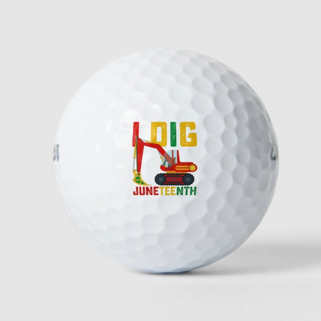 Bagger I Dig Juneteenth Kinder Golfball (Vorderseite)