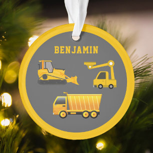 Bagger-Muldenkipper-Konstruktionsthema Kinderzimme Ornament