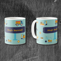 Bagger-Namens-Tasse für Kleinkinder Jungen