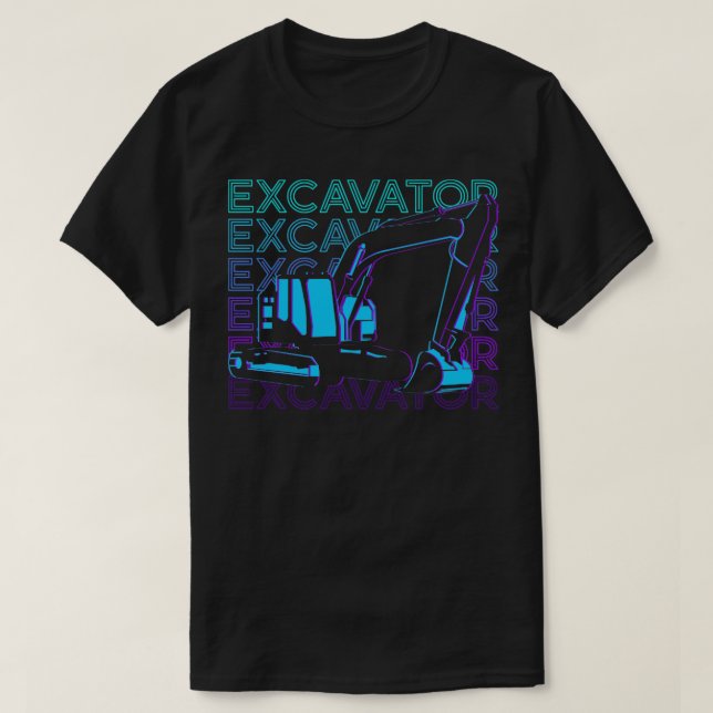 Bagger Retro-Geschenk T-Shirt (Design vorne)