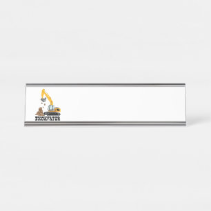 Bagger Schreibtischnamensplakette