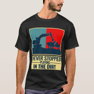 Bagger Schwere Arbeit Vintage für Männer Bau Eq T-Shirt