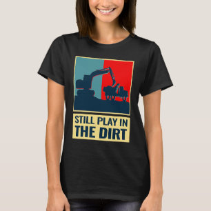 Bagger Schwere Arbeit Vintage für Männer Bau Eq T-Shirt