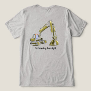Bagger T-Shirt Schwergerätebediener Tri-Blend Shirt