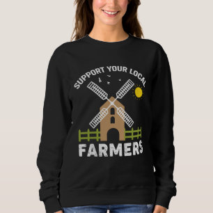 Bagger Unterstützen Sie Ihre örtlichen Landwirte Sweatshirt