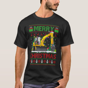 Bagger Xmas Tree Ugly Santa Grabstätte Christm T-Shirt
