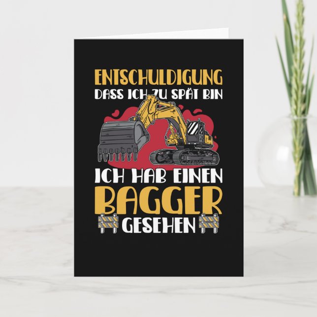 Baggerbagger Karte (Vorderseite)