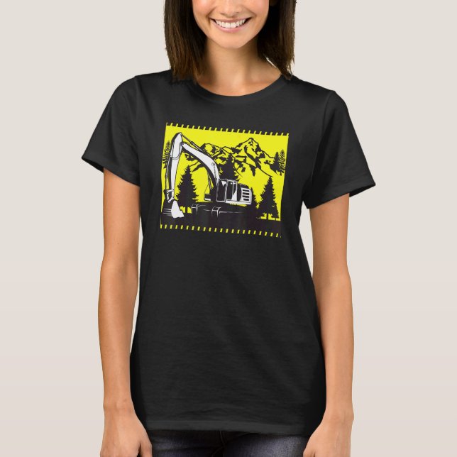 Baggerbauarbeiter T-Shirt (Vorderseite)