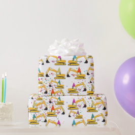 Baggerbaumuster für LKW-Party Geschenkpapier